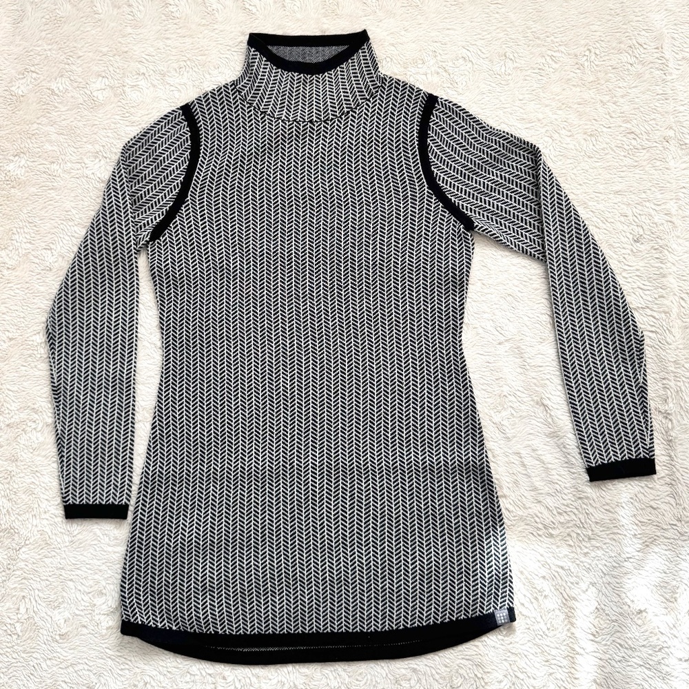 Title Nine Black/White Herringbone Dress | Size S